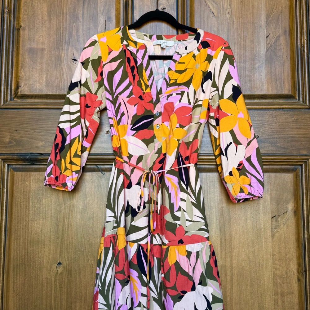 Loft Floral Multicolor Dress